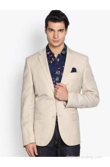 Black Coffee Solid Single Breasted Formal Men's Blazer